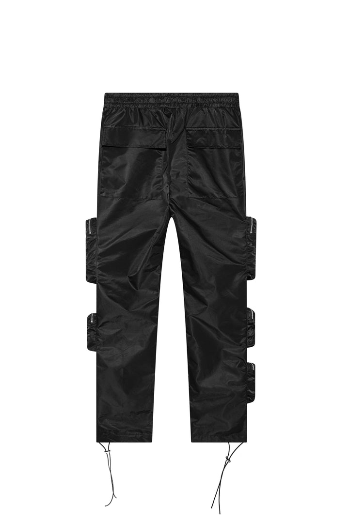 5 Pocket Nylon Cargo Pants Black | Oceans Gallery
